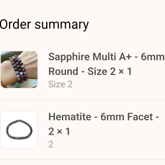 New Purple Sapphire Gemstone Bracelet 6mm Multi A+ Sapphire Beaded Bracelet - Picture 5 of 6